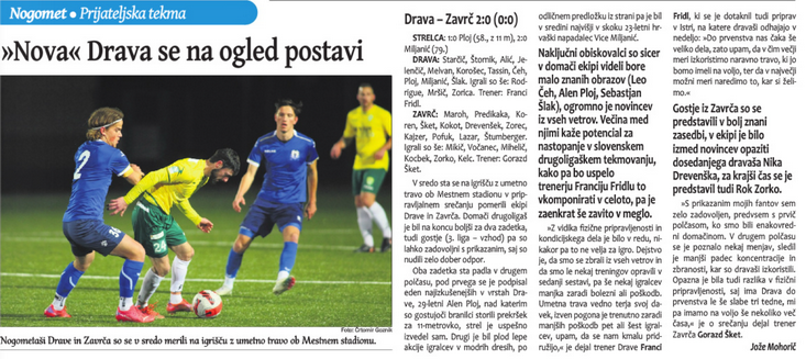 Drava - Zavrč 2:0