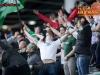 Green Dragons, Fans of Olimpija celebrate during football game between NK Olimpija Ljubljana and NK Maribor in 2nd Leg of Semifinal of Slovenian Cup 2013/14, on April 2, 2014 in SRC Stozice, Ljubljana, Slovenia. Photo by Vid Ponikvar / Sportida