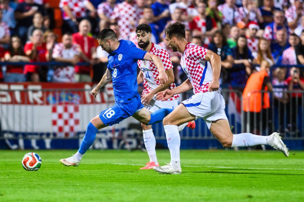 Po zadetku v 93. minuti poraz Slovenije v Varaždinu